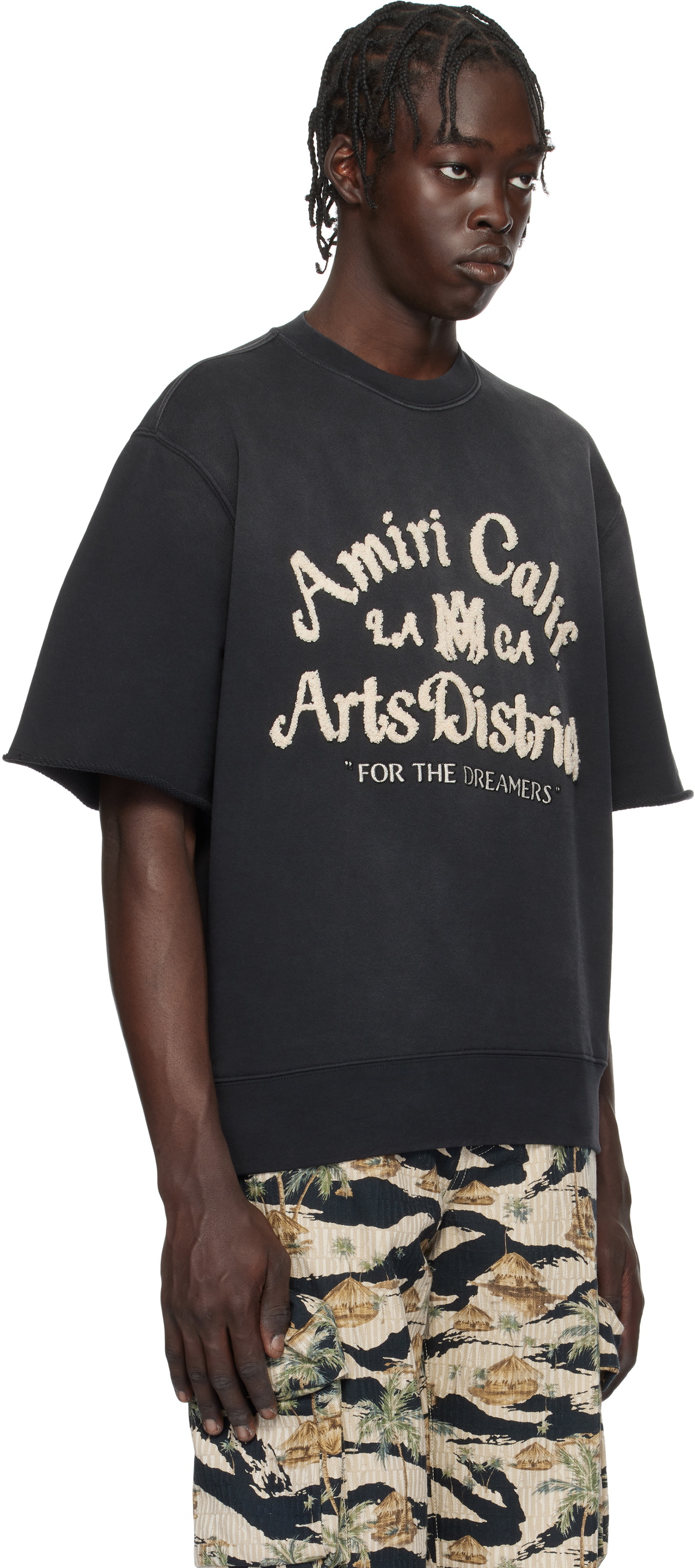 AMIRI Black 'Amiri Arts District' Short Sleeve T-shirt Amiri AMIRI Black 'Amiri Arts District' Short Sleeve T-shirt Amiri