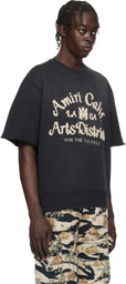 AMIRI Black 'Amiri Arts District' Short Sleeve T-shirt