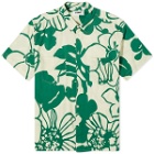 YMC Men's Mitchum Short Sleeve Shirt in Ecru/Green