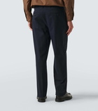 Dries Van Noten Pleated cotton-blend straight pants