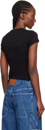 Alexander Wang Black Crystal Logo Cotton Baby T-shirt
