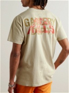Gallery Dept. - Distressed Printed Cotton-Jersey T-Shirt - Neutrals