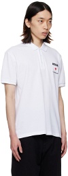 Moschino White 'In Love We Trust' Polo