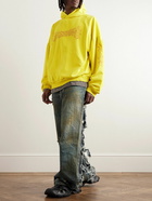 Balenciaga - Oversized Printed Cotton-Jersey Hoodie - Yellow