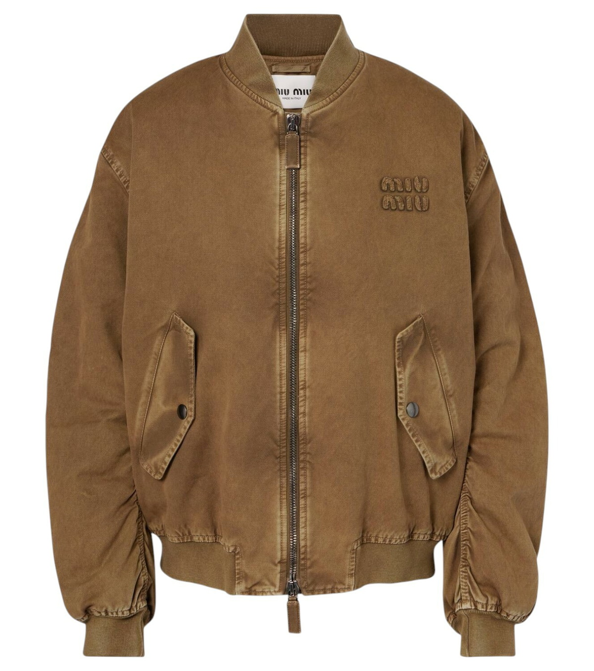 【関税&送料込】Miu Miu Chocolate Cotton Jacket Miu Miu/ミュウミュウ｜チョコレート コットン ジャケット