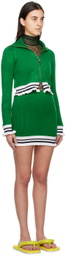 Theophilio Green Bad Gyal Sweater & Skirt Set