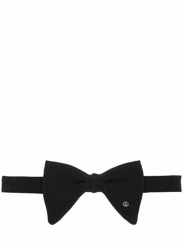 Photo: GUCCI - Silk Bow Tie W/ Logo Detail