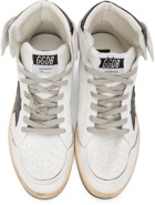 Golden Goose White & Black Sky Star High-Top Sneakers