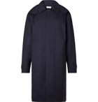 OFFICINE GÉNÉRALE - Thibaud Tech Wool-Blend Hooded Trench Coat - Blue