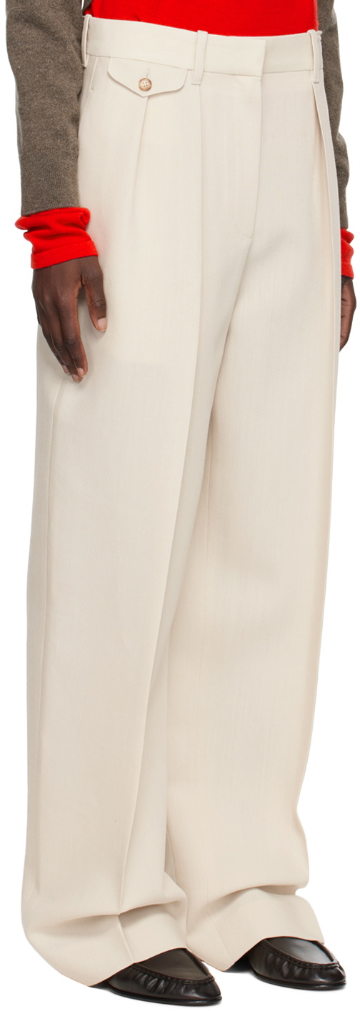 The Row Off White Marcelina Trousers The Row