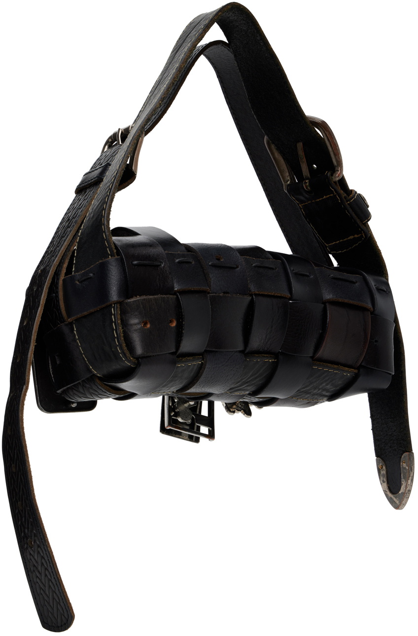 HODAKOVA Black Buckle Baguette Bag HODAKOVA