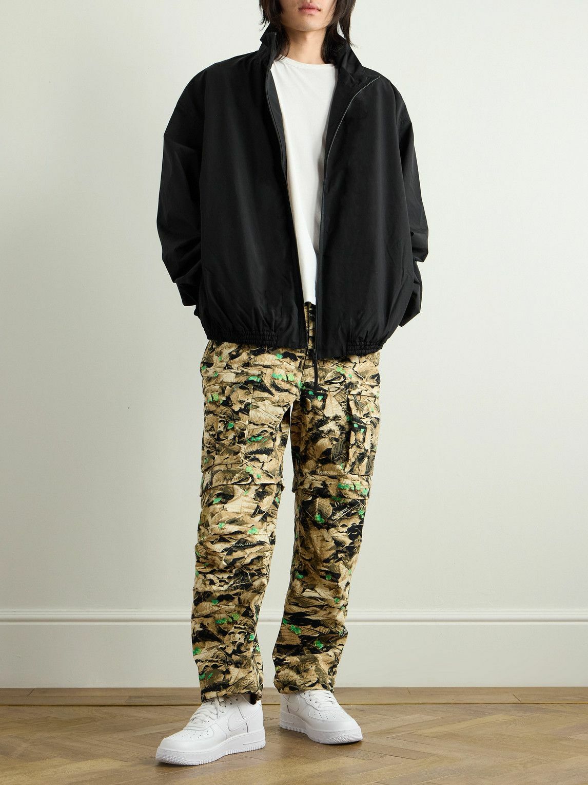 Nike - ACG Smith Summit Straight-Leg Convertible Camouflage-Print Belted Canvas Cargo Trousers - Green