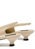 Alohas Eros 45 Glossed Leather Slingback Pumps Cream