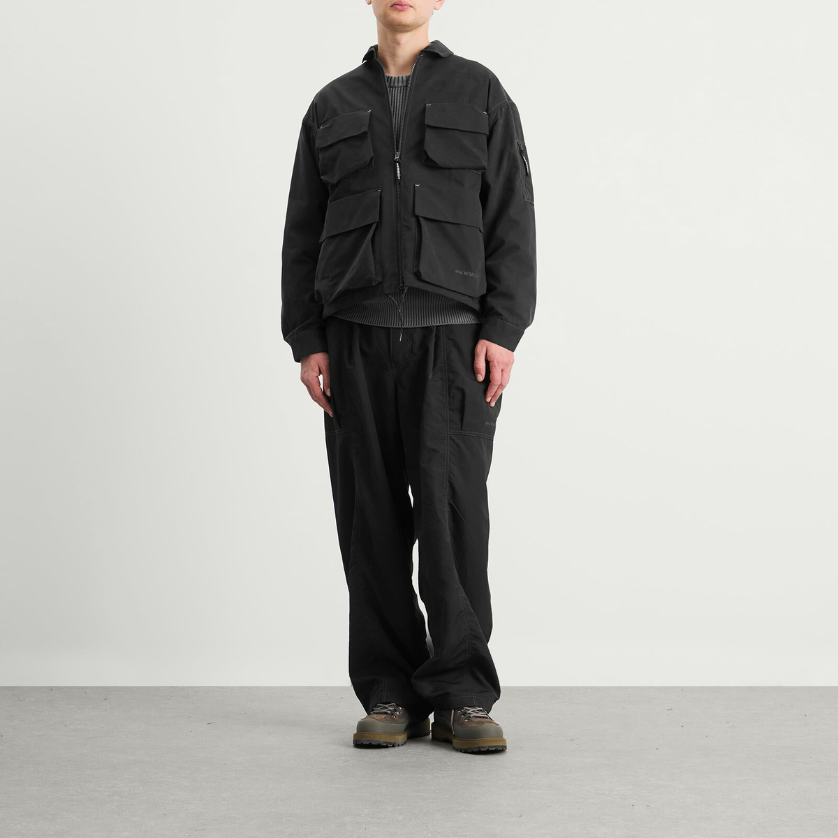 and wander Men's C/PE Twill Field Jacket in Black