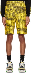 Moschino Yellow Warped Shorts