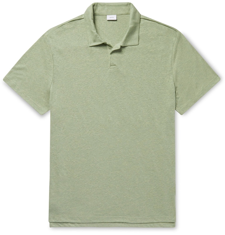 Photo: Onia - Linen-Blend Polo Shirt - Green