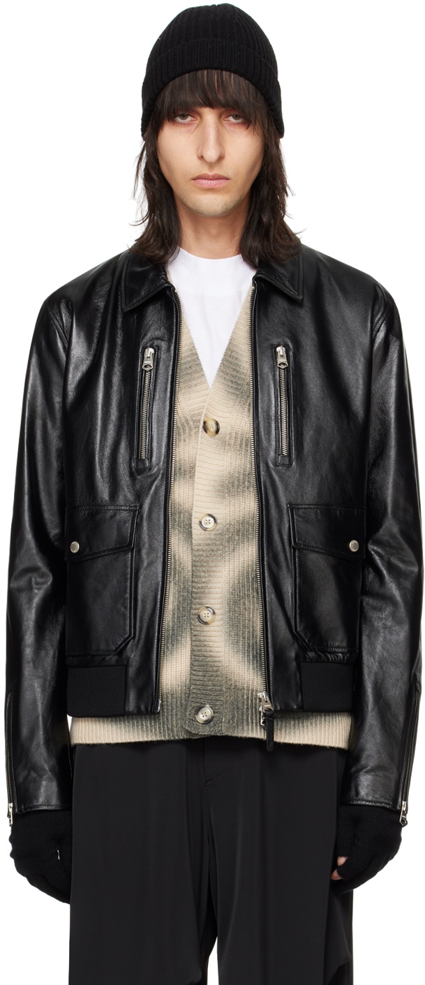 Photo: MACKAGE Black Chance Leather Jacket