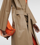 Loewe Belted wrap leather coat