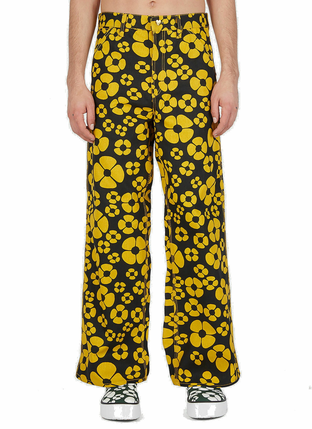 Marni x Carhartt - Floral Print Pants in Yellow