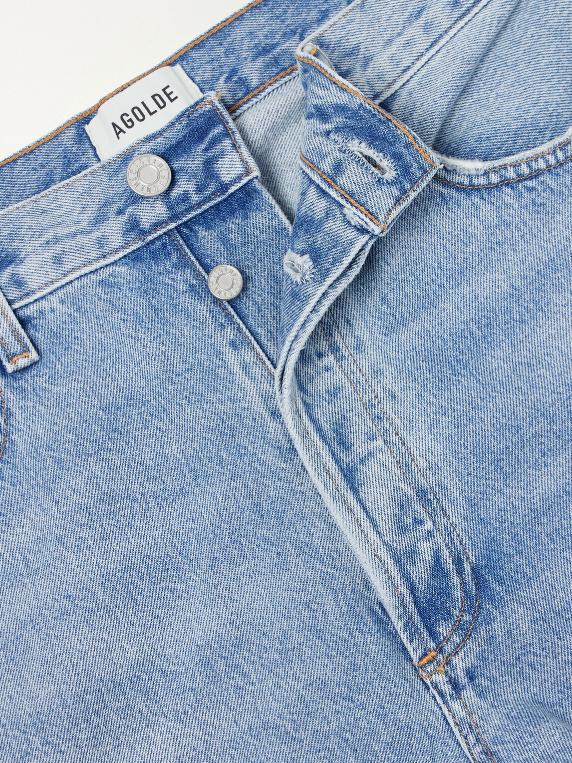 AGOLDE - 90's Straight-Leg Distressed Organic Cotton Jeans - Blue