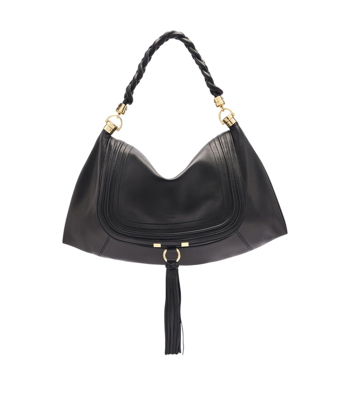 Photo: Chloé Marcie Foulard Large leather shoulder bag