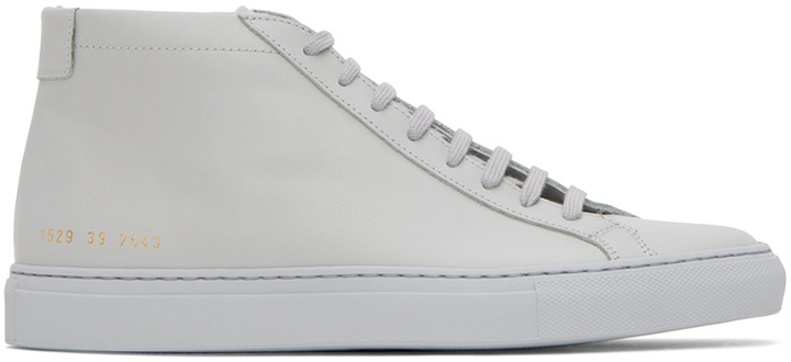Photo: Common Projects Gray Achilles Mid Sneakers