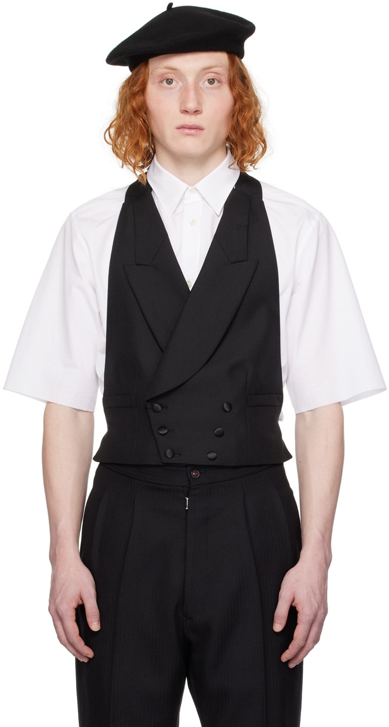 Photo: Maison Margiela Black Double-Breasted Vest