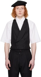 Maison Margiela Black Double-Breasted Vest