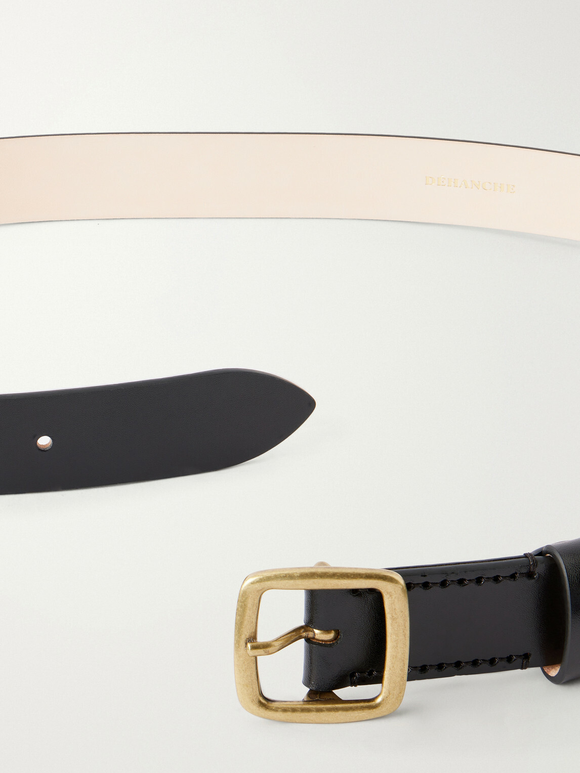 Déhanche - Baptiste 2.5cm Leather Belt - Black