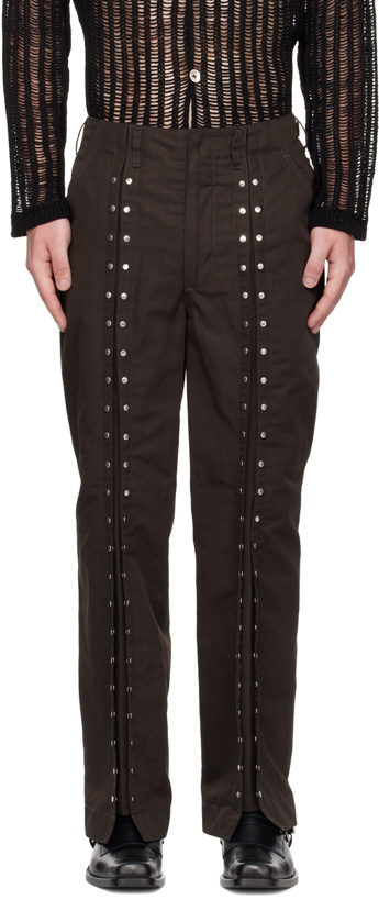 Photo: NVRFRGT Gray Studded Trousers