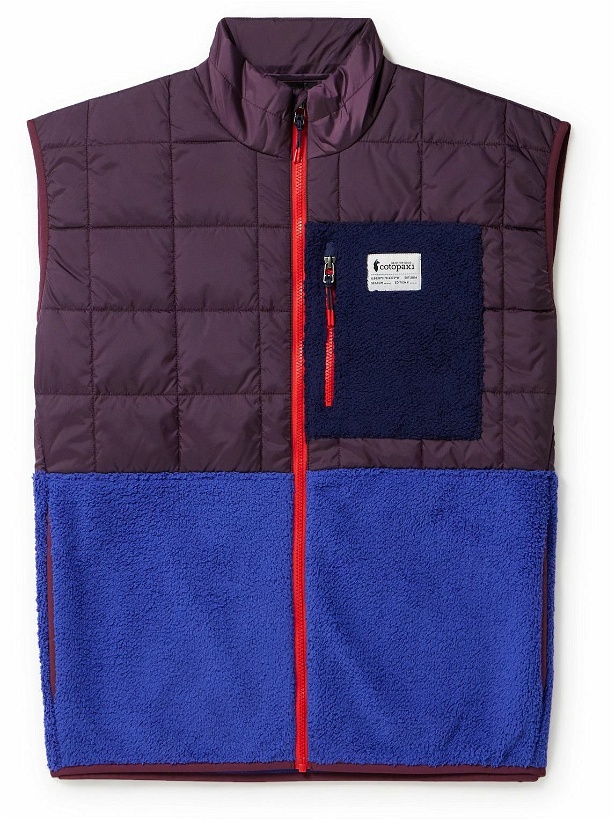 Photo: Cotopaxi - Trico Hybrid Quilted Padded Shell and Fleece Gilet - Red
