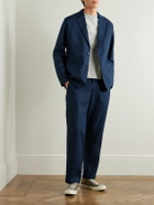 NN07 - Aden 1454 Straight-Leg Linen Suit Trousers - Blue