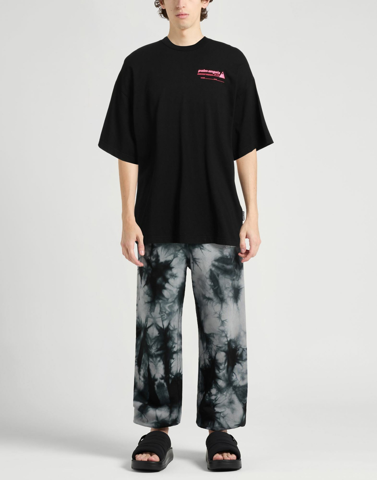 Palm Angels Mens T-shirt in Black
