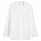 Comme des Garçons SHIRT Men's Cotton Long Sleeve T-Shirt in White