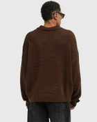Daily Paper DIAMOND KNIT SWEATER Brown Mens Pullover