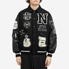 Neighborhood Men's Stadium Jacket in Black×White