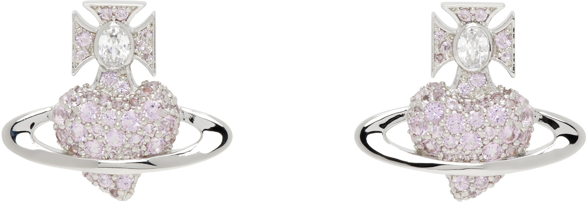 Vivienne Westwood Silver & Purple Agnatha Earrings Vivienne Westwood