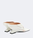 The Attico Cheope patent leather wedge sandals