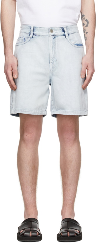 Photo: Solid Homme Blue Denim Shorts