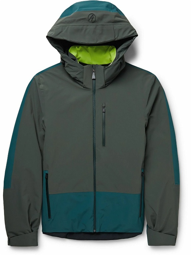 Photo: Aztech Mountain - Ajax Panelled Hooded Ski Jacket - Green
