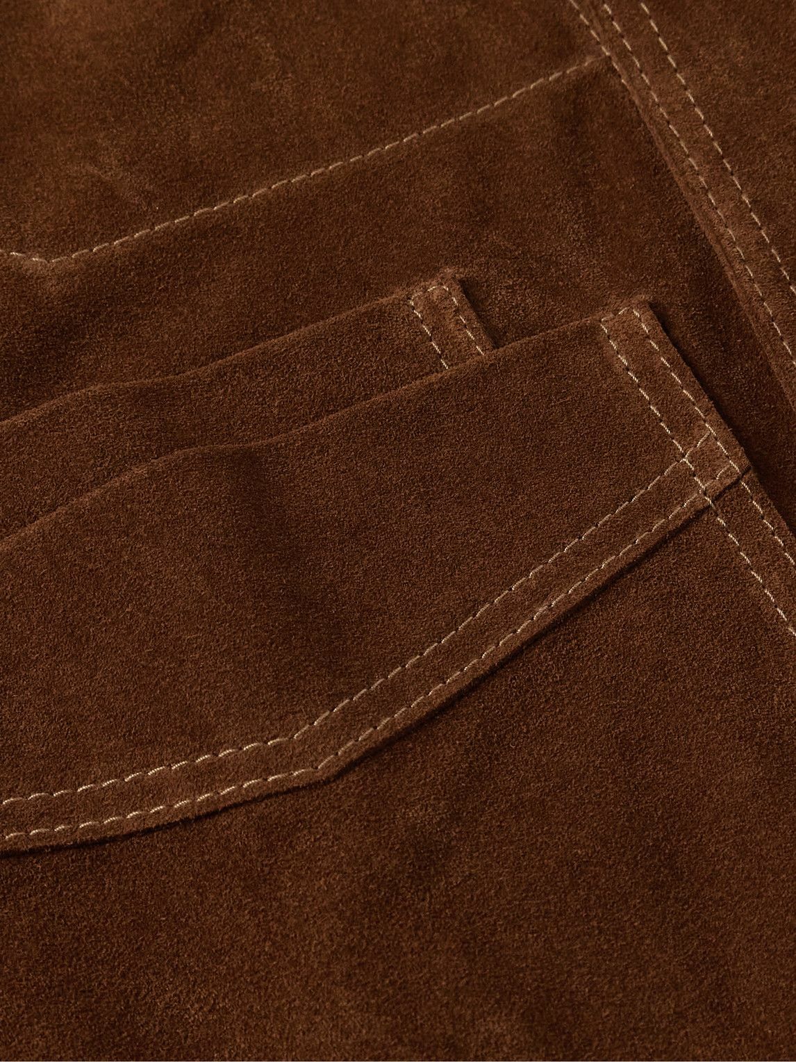 Drake's - Suede Chore Jacket - Brown