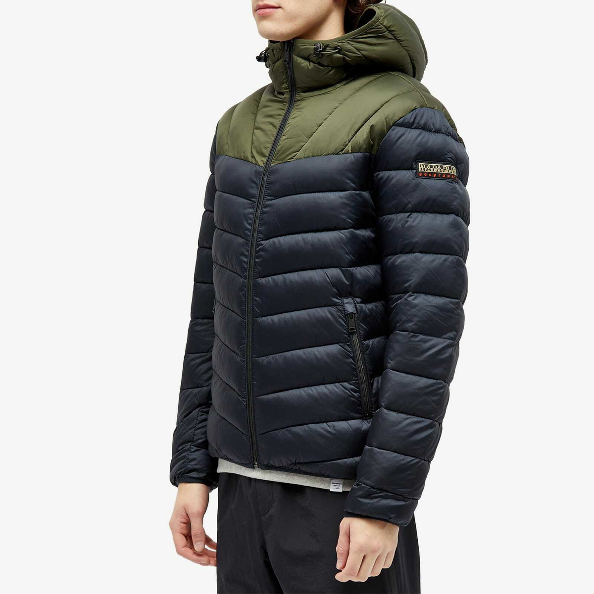 Napapijri Men s Aerons Hooded Padded Jacket in Olive Green Napapijri