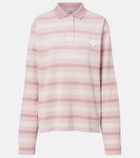Prada Striped cotton piqué polo shirt