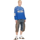 Satoshi Nakamoto Blue Acid Rain Denim Shorts