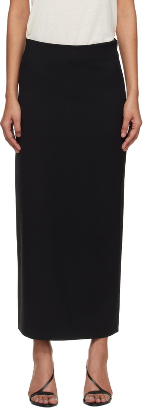 Photo: Loulou de Saison Black Samos LDS Grain de Poudre Maxi Skirt
