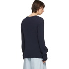 Dries Van Noten Navy Jelte Crewneck Sweater