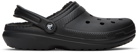 Crocs Black Classic Lined Clogs