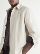 Mr P. - Herringbone Cashmere Overshirt - Neutrals
