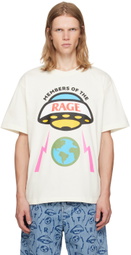 Members of the Rage White Printed Hero Logo T-shirt