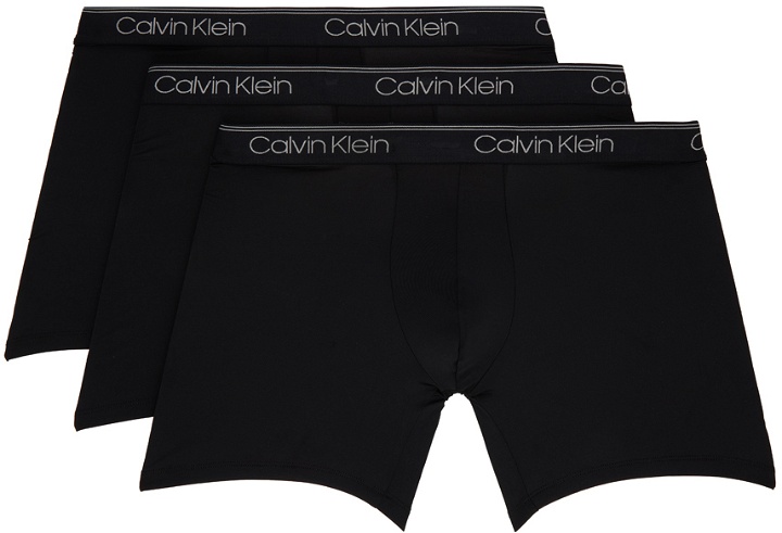 Photo: Calvin Klein Underwear Three-Pack Black Boxer Briefs